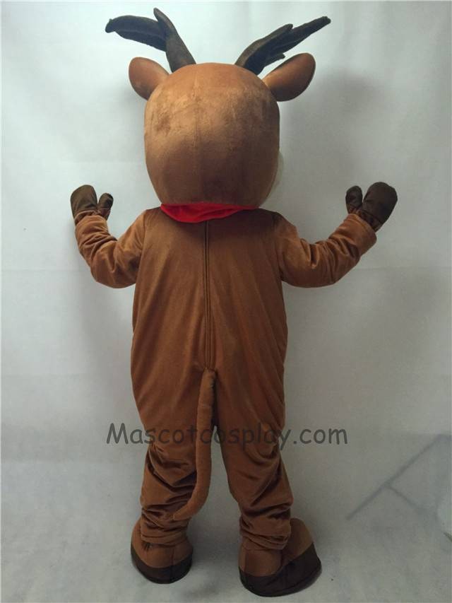 Cute New Red Nose Rudolph Reindeer Mascot Costume 7287