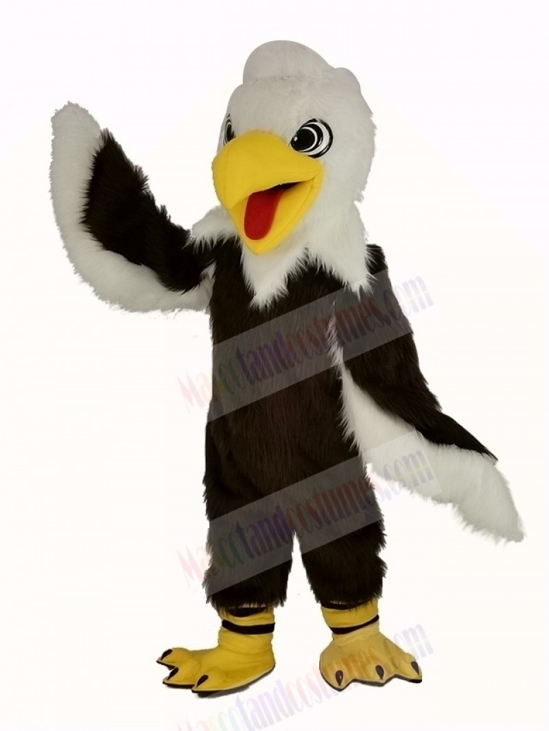 Long-haired White Head Eagle Mascot Costume