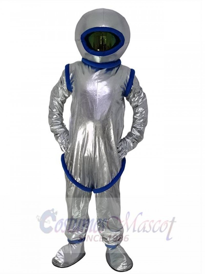 Silver Astronaut Mascot Costume People