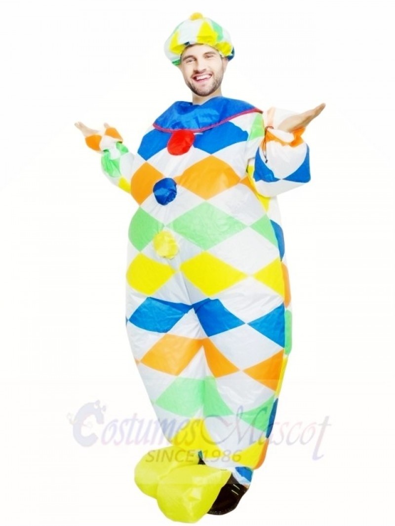 Clown Joker Inflatable Halloween Blow Up Costumes for Adults