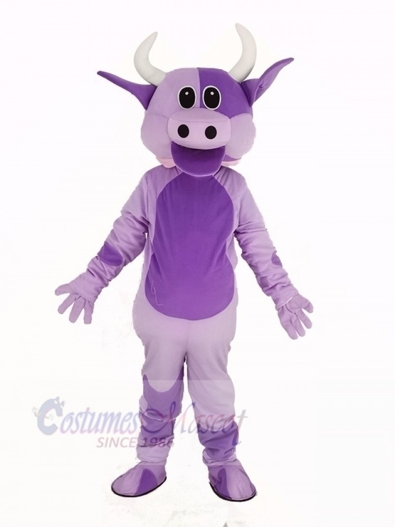 Purple Cow Mascot Costume Animal