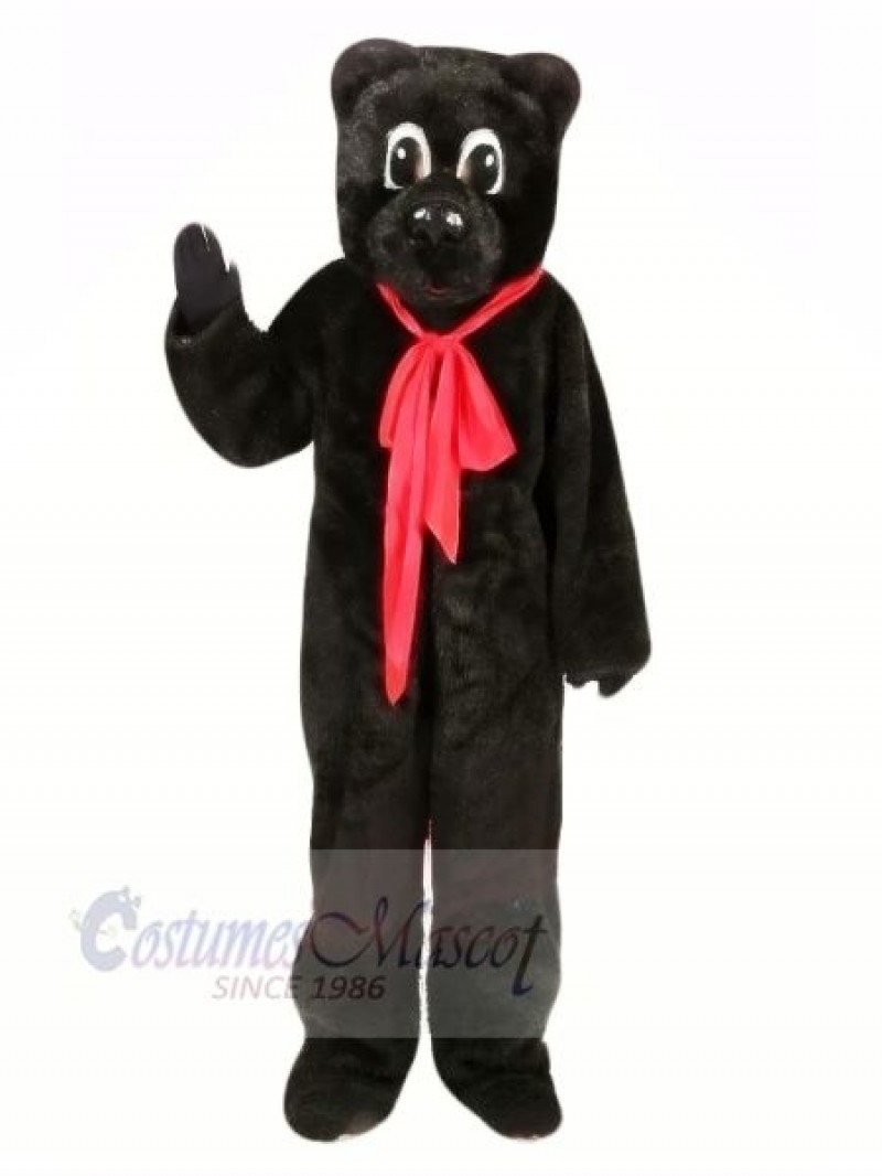 Black Bear with Red Bow Mascot Costumes Animal	