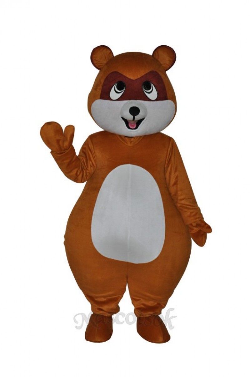 Cute Yellow Brown Civet Cat Mascot Costume