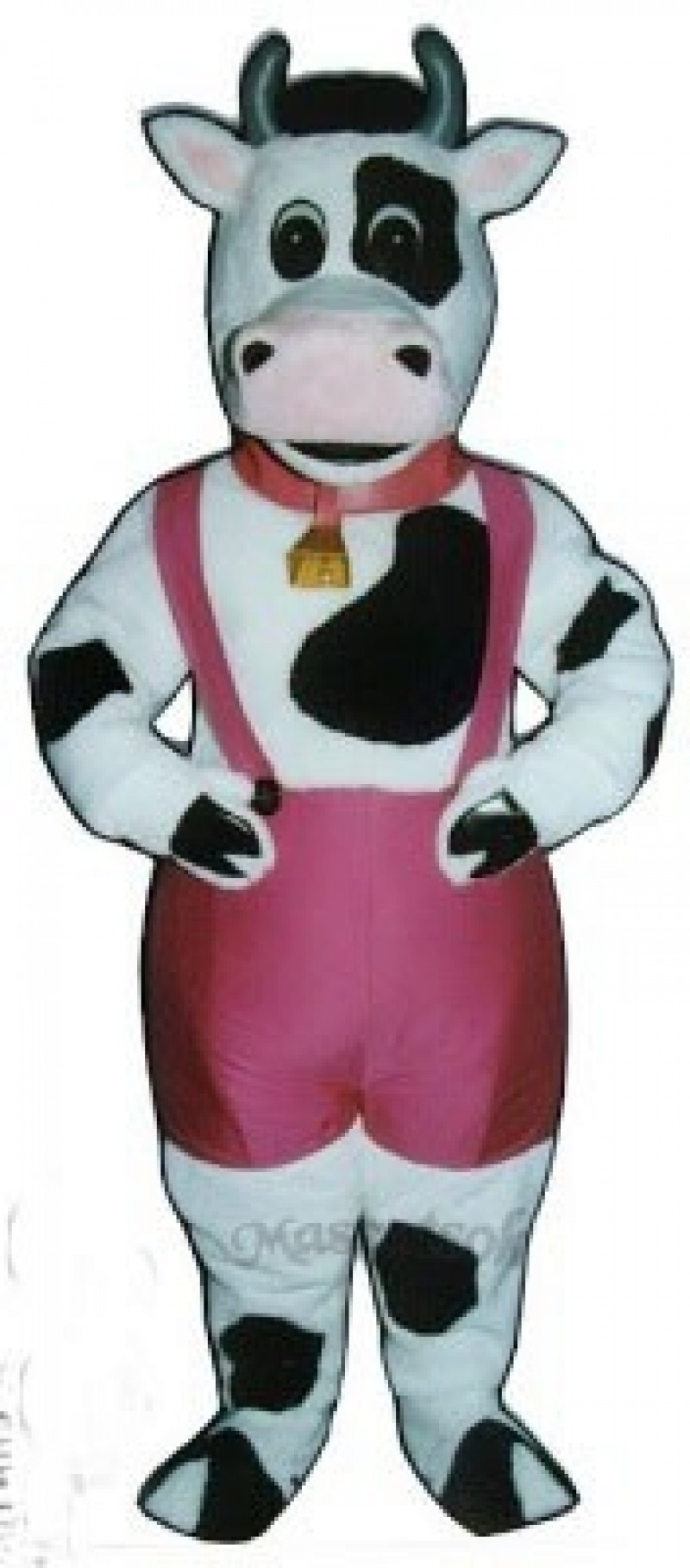 Cute Peter Porterhouse Cow with Paints, Bell & Collar Mascot Costume