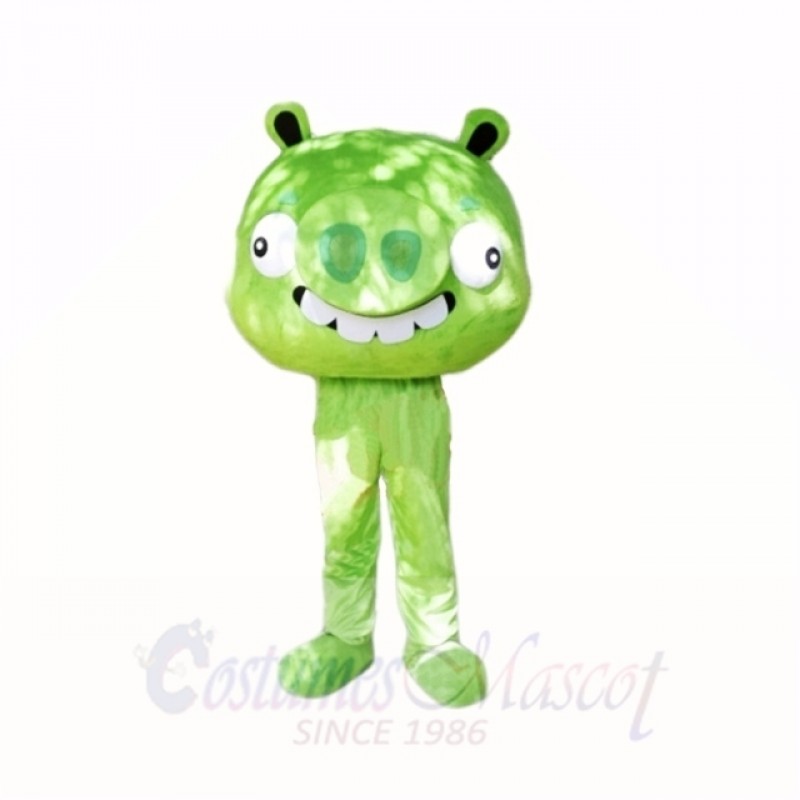 Green Pig Mascot Costumes Cartoon