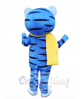 Blue Tiger Mascot Costume Free Shipping 