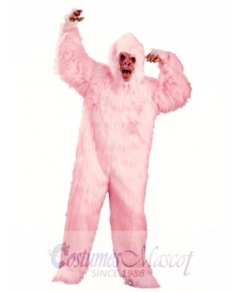 Love Pink Gorilla Monkey Mascot Costume