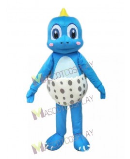 Blue Little Dinosaur Mascot Costume Funny Dinosaur Egg