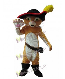 Cute Puss In Boots Pussy Cat Mascot Costume