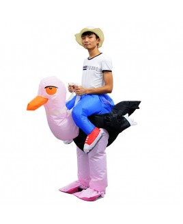 Ostrich Carry me Ride on Inflatable Costume Halloween Christmas Costume for Adult