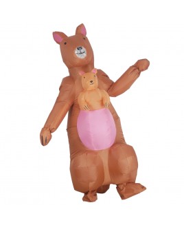 Kangaroo with Baby Kangaroo Inflatable Costume Halloween Christmas Costume For Adult 