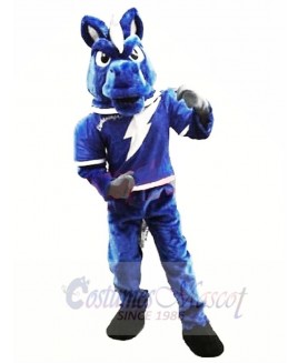 Power Fierce Blue Horse Mascot Costume 