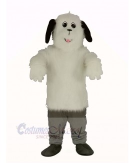 White Shaggy Maggy Dog Mascot Costume Animal