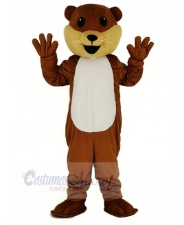Ollie Otter with White Belly Mascot Costume Cartoon