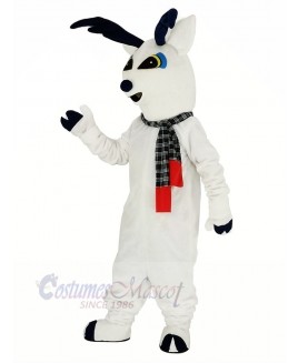 Snow Deer with Scarf Mascot Costume Animal