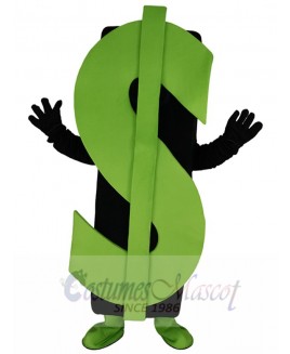 Dollar Sign mascot costume