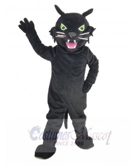 Fierce Black Panther with Green Eyes Mascot Costume Animal