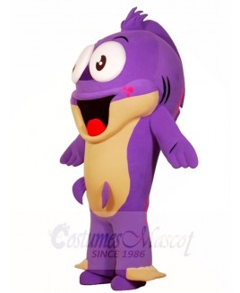 Big Purple Fish Mascot Costumes Sea Ocean