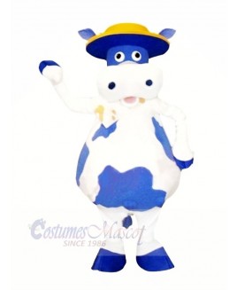 Cute Blue and White Cow Mascot Costumes Animal