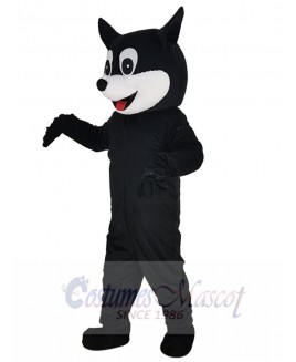 Cute Happy Black Cat Mascot Costume Animal