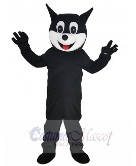 Cute Happy Black Cat Mascot Costume Animal