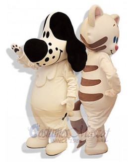 Therapy dog and Savannah Cat mascot costume