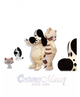 Therapy dog and Savannah Cat mascot costume