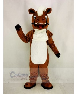 Brown Stable Horse Mascot Costume