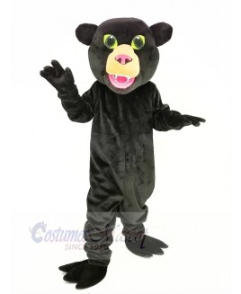 Black Panther with Green Eyes Mascot Costume Animal