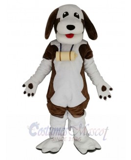 Cute Brown and White Dog Mascot Costume Animal