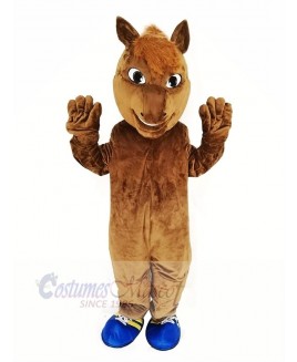 Brown Horse Race Mascot Costume