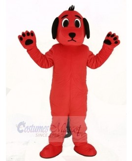 Red Dog with Black Ears Mascot Costume Animal