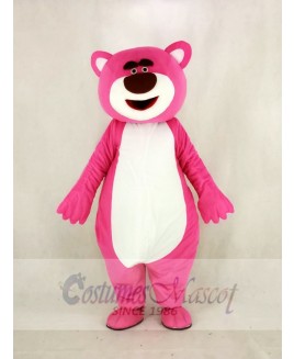 Pink Bear Mascot Costume Cartoon