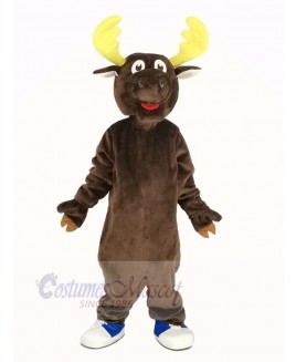 Funny Brown Moose Mascot Costume Animal