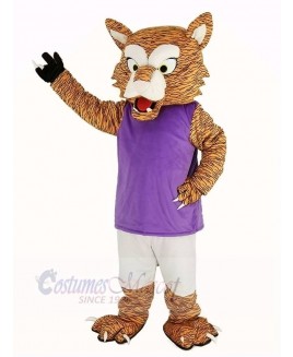 Wildcat with Purple Vest Mascot Costume Animal