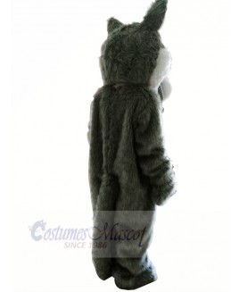 Cute Gray Wolf Mascot Costumes Cartoon