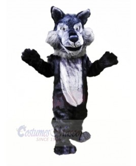 Plush Grey Wolf Mascot Costumes Cartoon