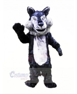 Plush Grey Wolf Mascot Costumes Cartoon