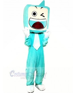 Funny Blue TV Set Mascot Costume Cartoon