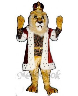 Cute King Lionel Lion Mascot Costume