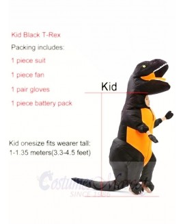 Black T-REX Dinosaur Inflatable Halloween Christmas Costumes for Kids