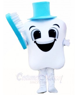 Blue Hat Tooth with Toothbrush for Dentist Clinic Mascot Costumes  