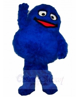 Fluffy Blue Monster Mascot Costumes 