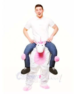 Piggy Back White Unicorn Carry Me Ride on Mascot Costumes Halloween Christmas 