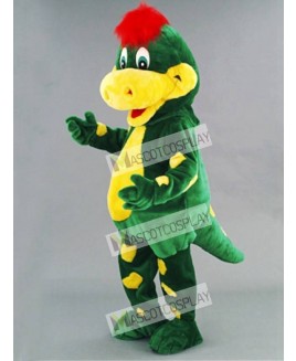 Green Dino Dinosaur Mascot Costume