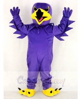 Purple Night Hawk Mascot Costume School