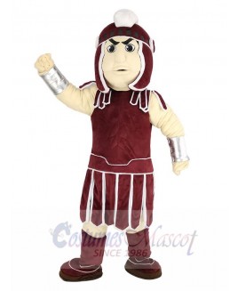 Dark Red Spartan Trojan Knight Sparty Mascot Costume