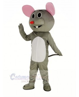 Gray Mouse with Red Nose Mascot Costume