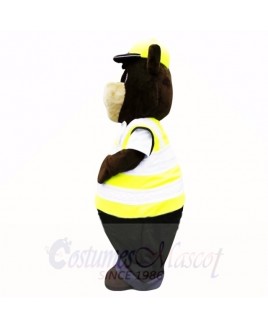 Sunny Bear with Yellow Hat Mascot Costumes Adult