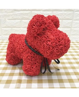 Red Rose Puppy Dog Flower Puppy Dog Best Gift for Mother's Day, Valentine's Day, Anniversary, Weddings and Birthday